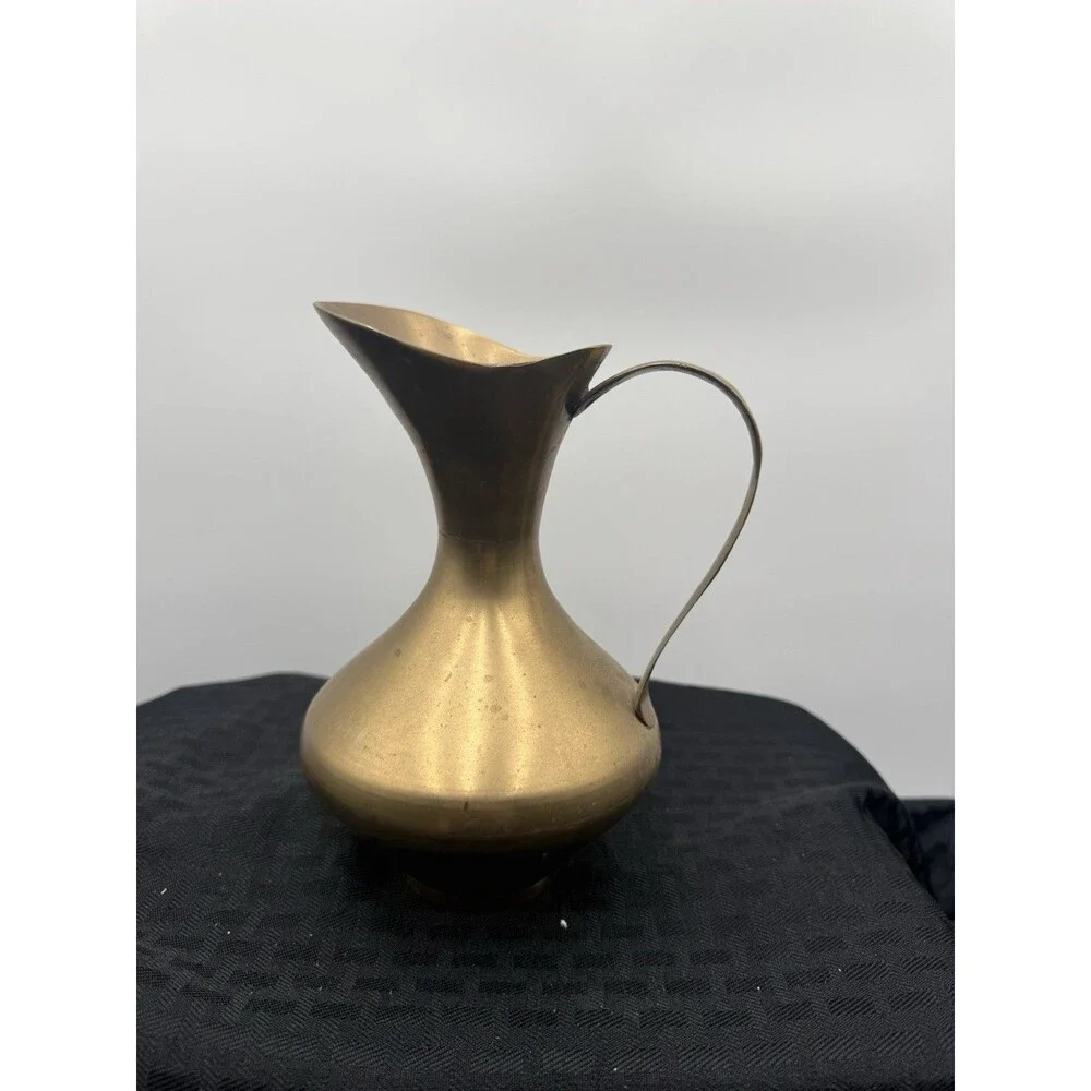 Vintage Brass Water Picture 7.5 In Made In Korea